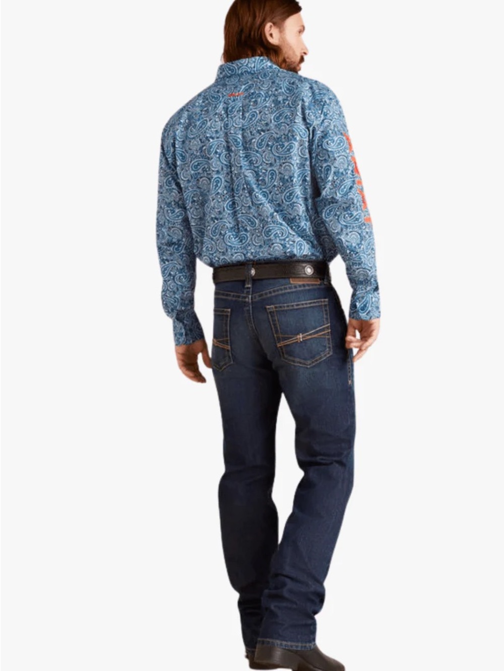 Ariat Men's Dark Blue Bootcut Jeans - Contrast Stitching